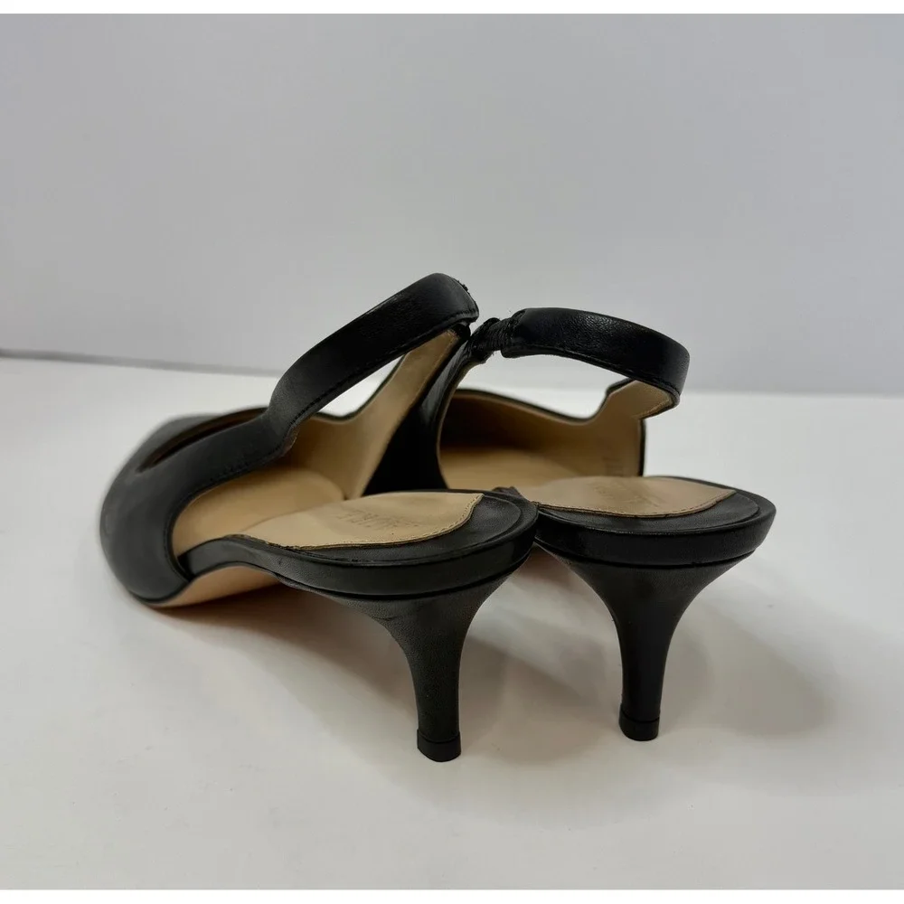 Lauren Ralph Lauren Lolah II Slingback Pump Black Burnished Calf Size 7 B